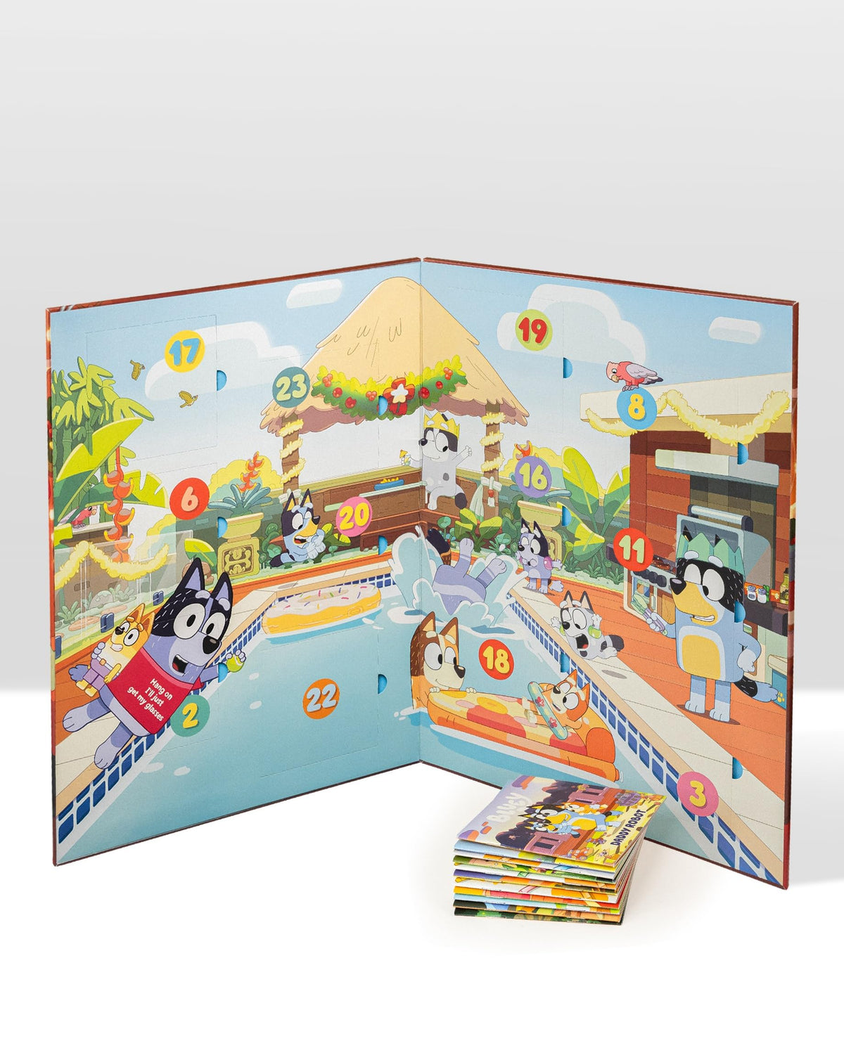 Bluey Advent Calendar Book Set – 24 Mini Storybooks Christmas Countdown for Kids