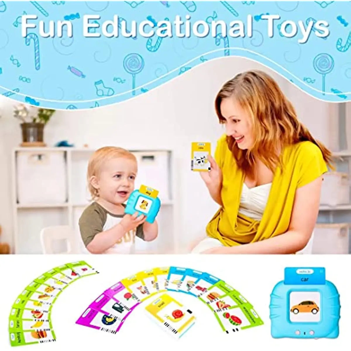 Talking Flash Card Learning Toys: Learn English Fun and Easy for Kids