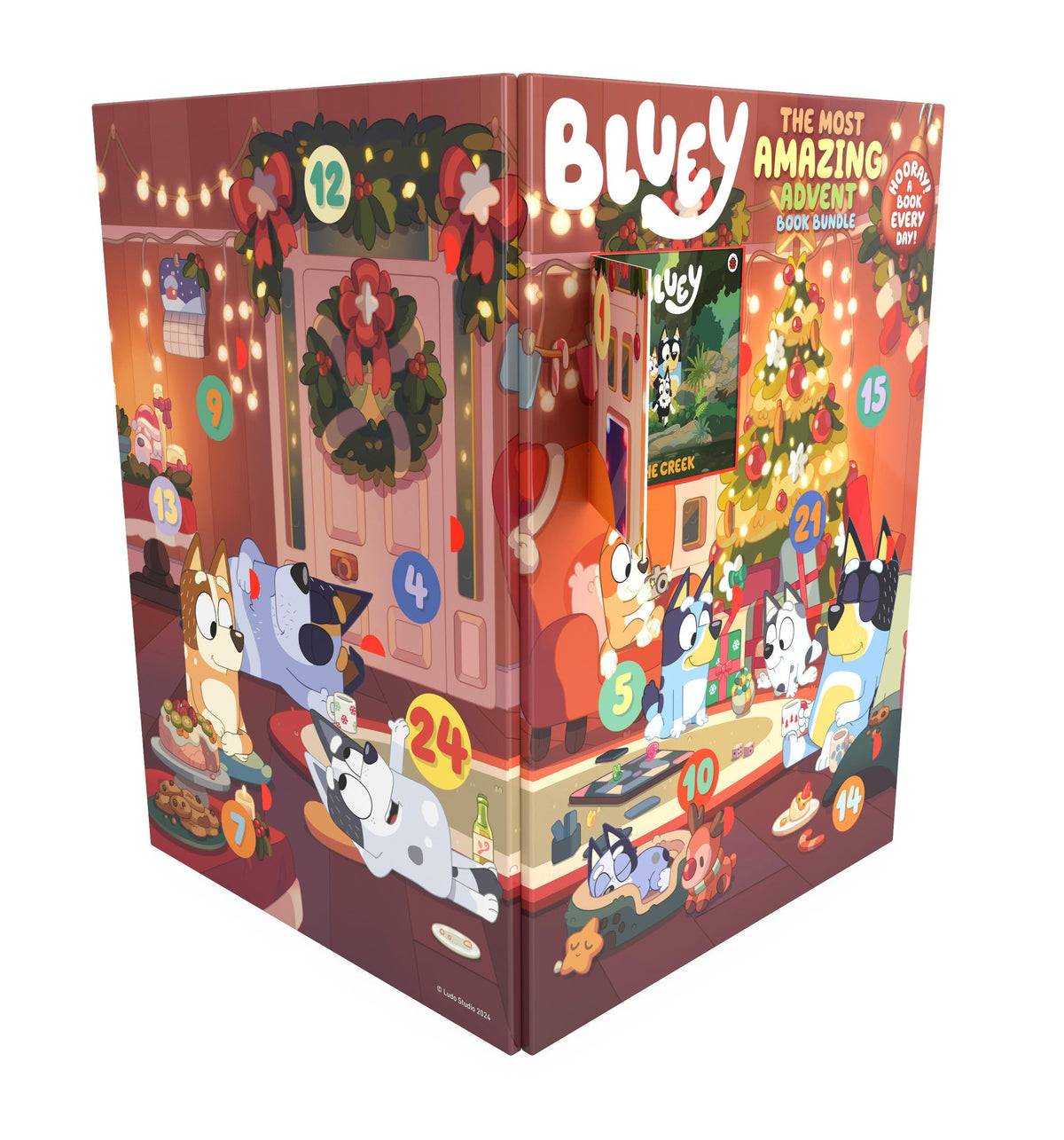 Bluey Advent Calendar Book Set – 24 Mini Storybooks Christmas Countdown for Kids