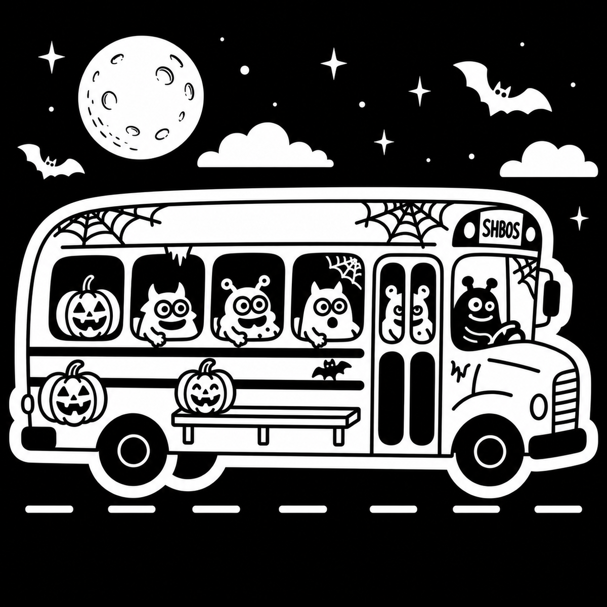 Monster School: Halloween Classroom Adventures Coloring Book